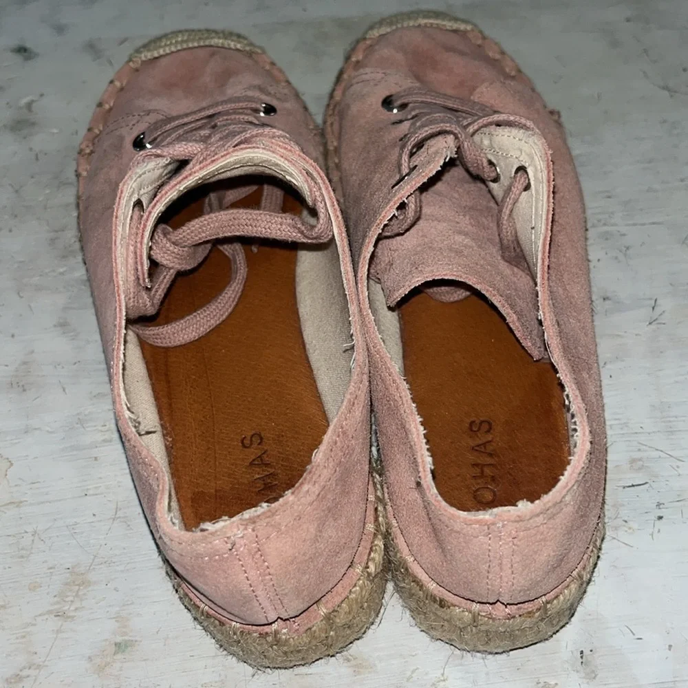 Alohas pink suede espadrilles shoe | size 7-7.5